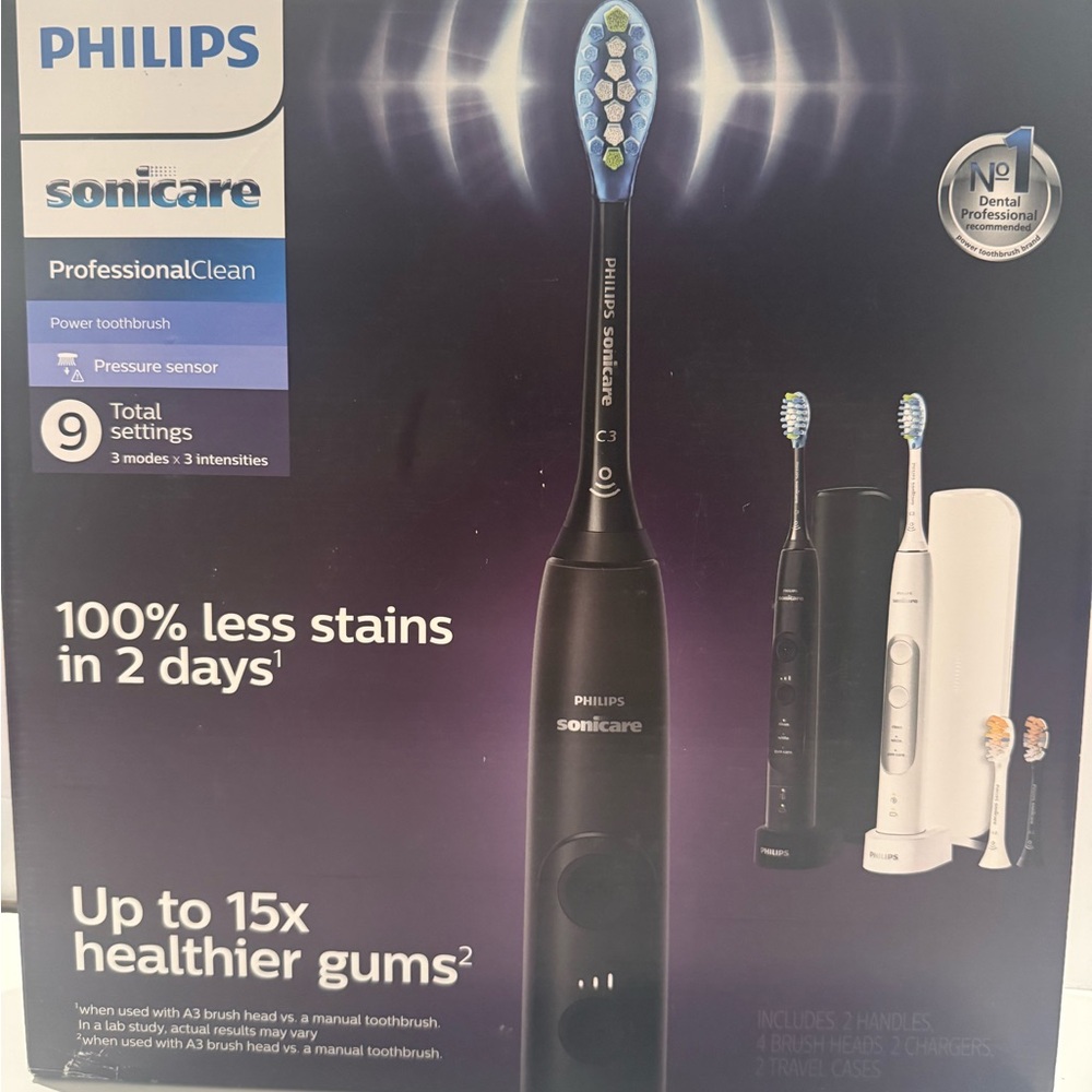 Philips Sonicare Electric Toothbrush - Black and White